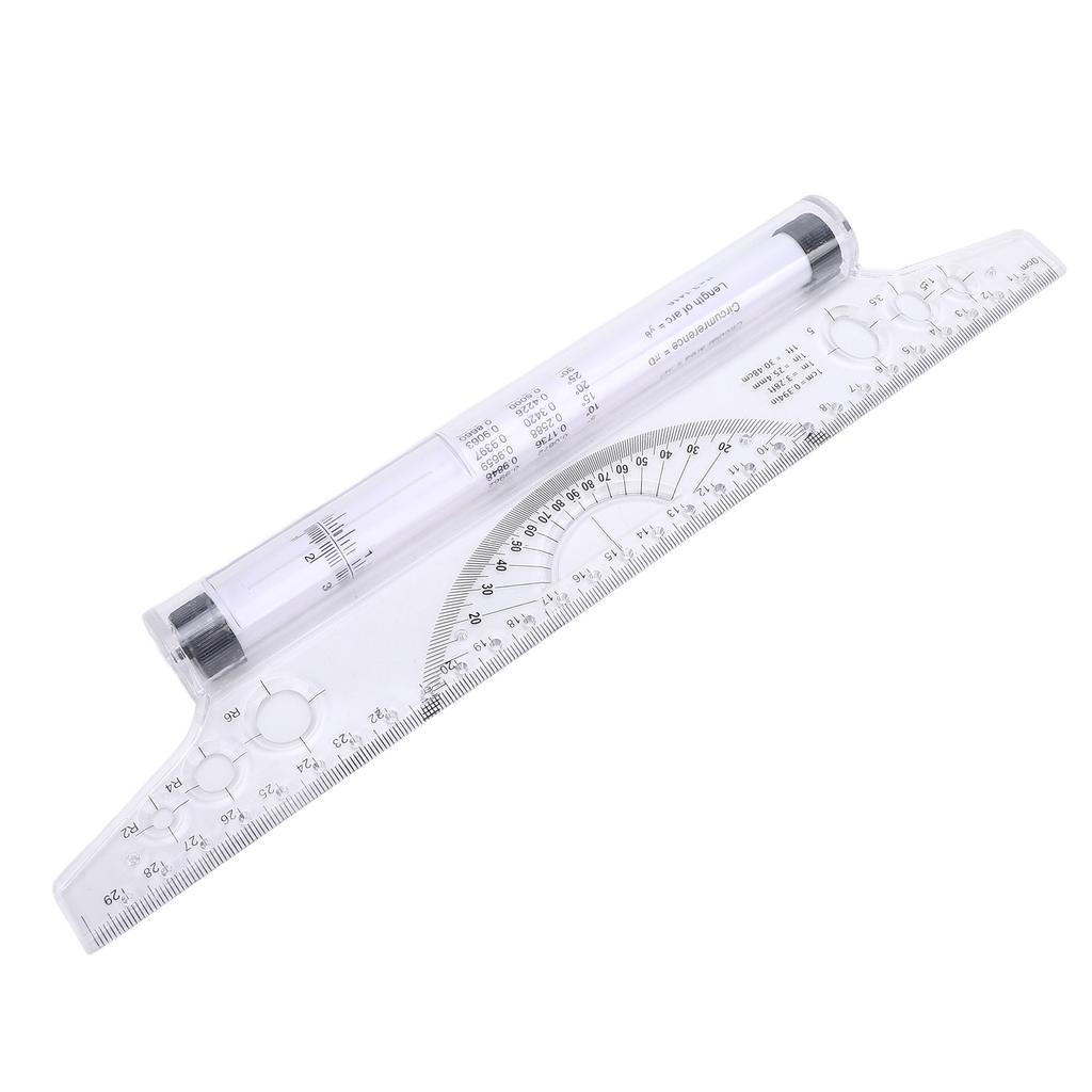 סרגל גלגול לקו מקביל, קשת, עקומה, מדידה - סרגל גלגול עם זוויתן מובנה