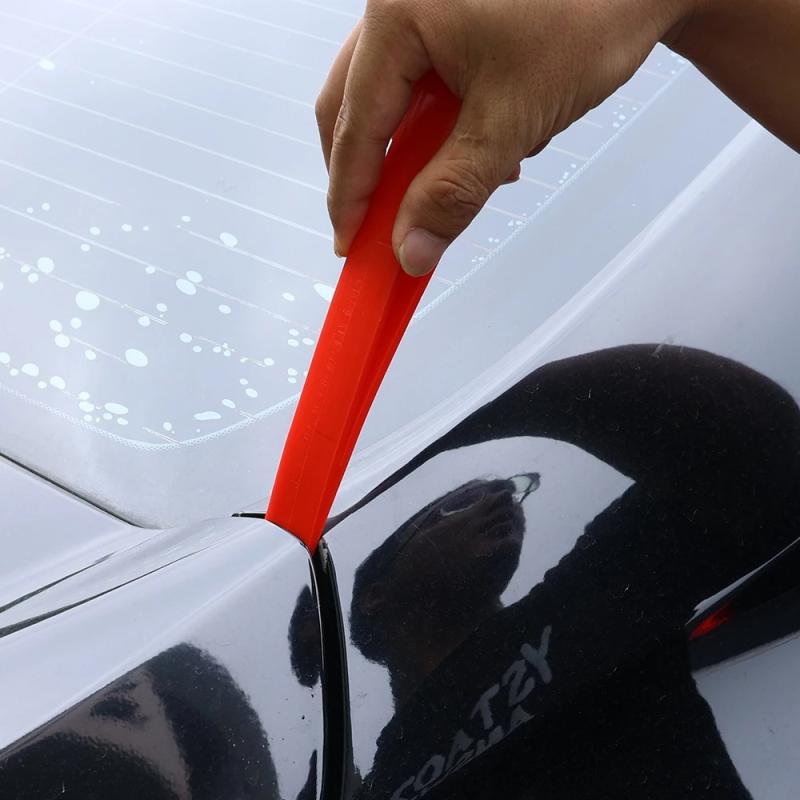 Red Crowbar Enlarger Car Door Wheel Recess Auto Body Window Wedge Remove Tool Car Dent Plastic  Repair Handy Tools