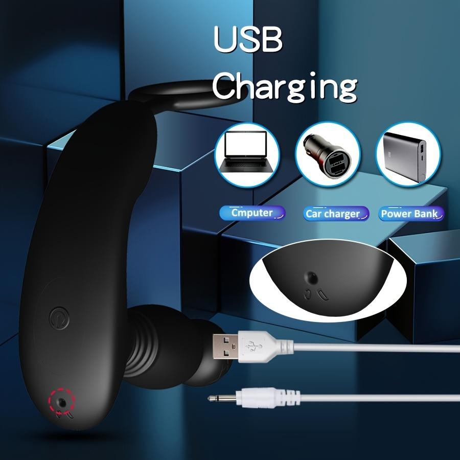 Remote Control Thrusting Anal Vibrator with Thick Penis Ring Prostate Massager 10 Mode 3 Motors Anal Plug Sex Toys