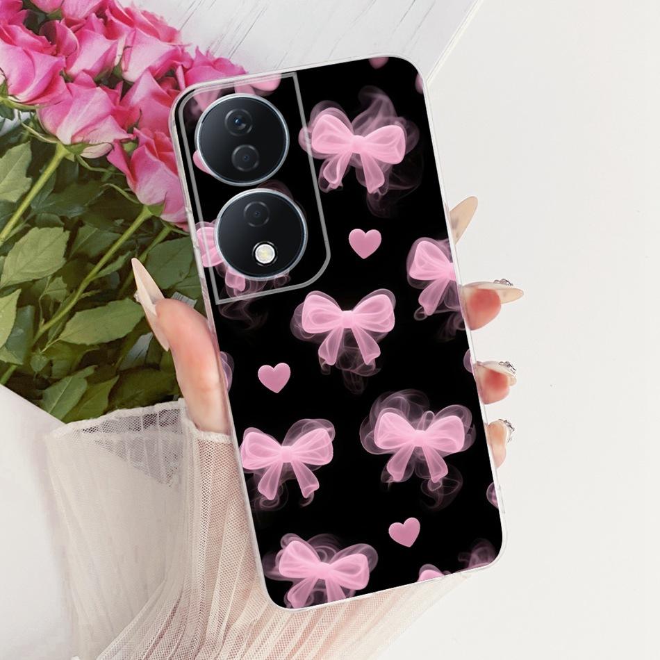 For Honor X7b CLK-LX2 2025 Cute Flower Butterfly Cat Painted Case For HonorX7b X 7B 4G 5G Soft Silicone TPU Phone Cases
