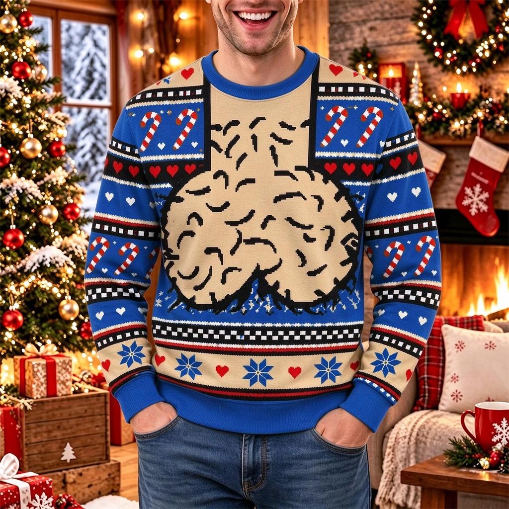 Felpa Unisex a Manica Lunga Natalizia Originale per Feste