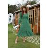 QICED Women's Fashion Spring Autumn Long Sleeve V-Neck Casual Dresses