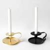European Style Handheld Metal Candlestick with Handle Tabletop Candles Stand  Birthday