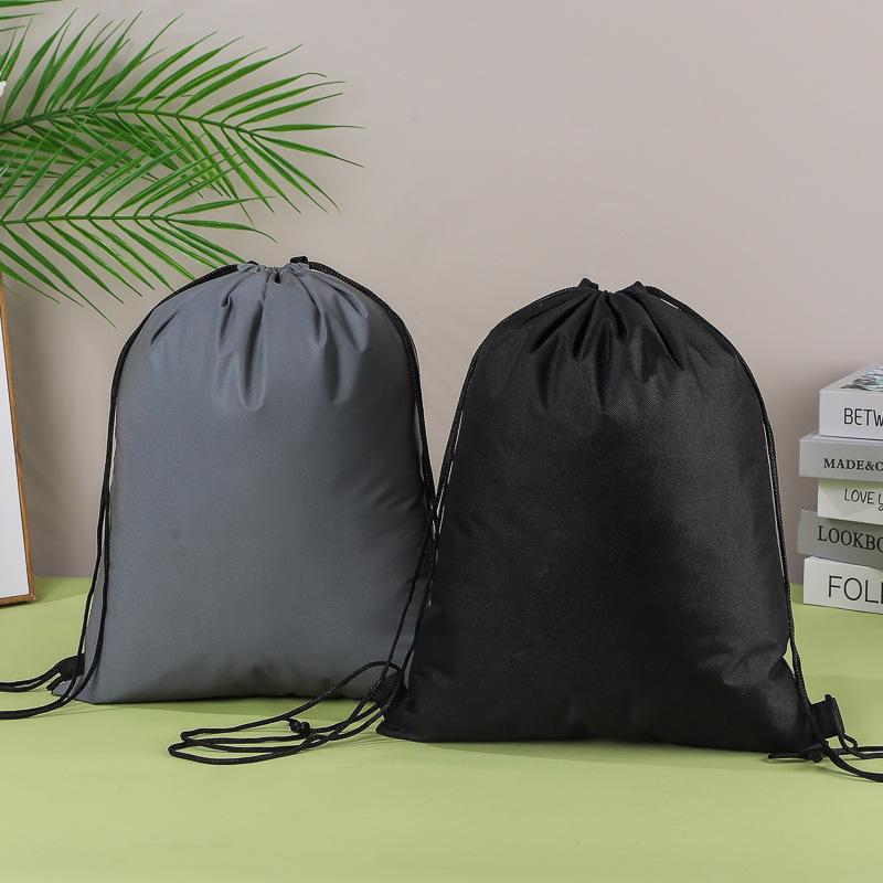Custom Polyester Drawstring Bag with Logo, Dustproof Storage, Multi-Color Options