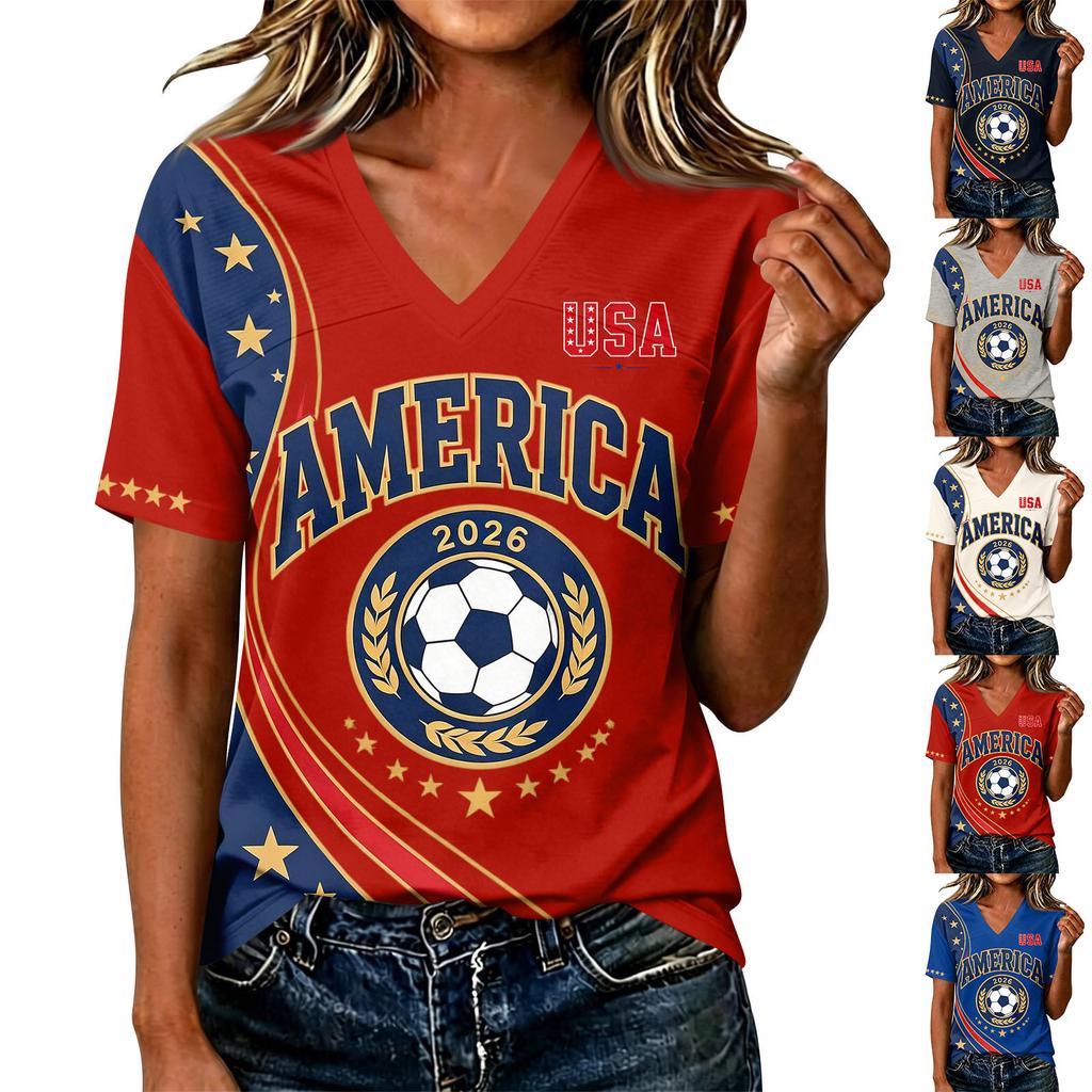 Women's Fashion Casual Letter Print Short Sleeve T-Shirt Top for Everyday Wear