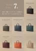 Leather Business Bag Original Genuine Cow Compatible with Free Double Chuck [Business Factory] (Square) Water-Repellent Leather, Leather, Unisex,