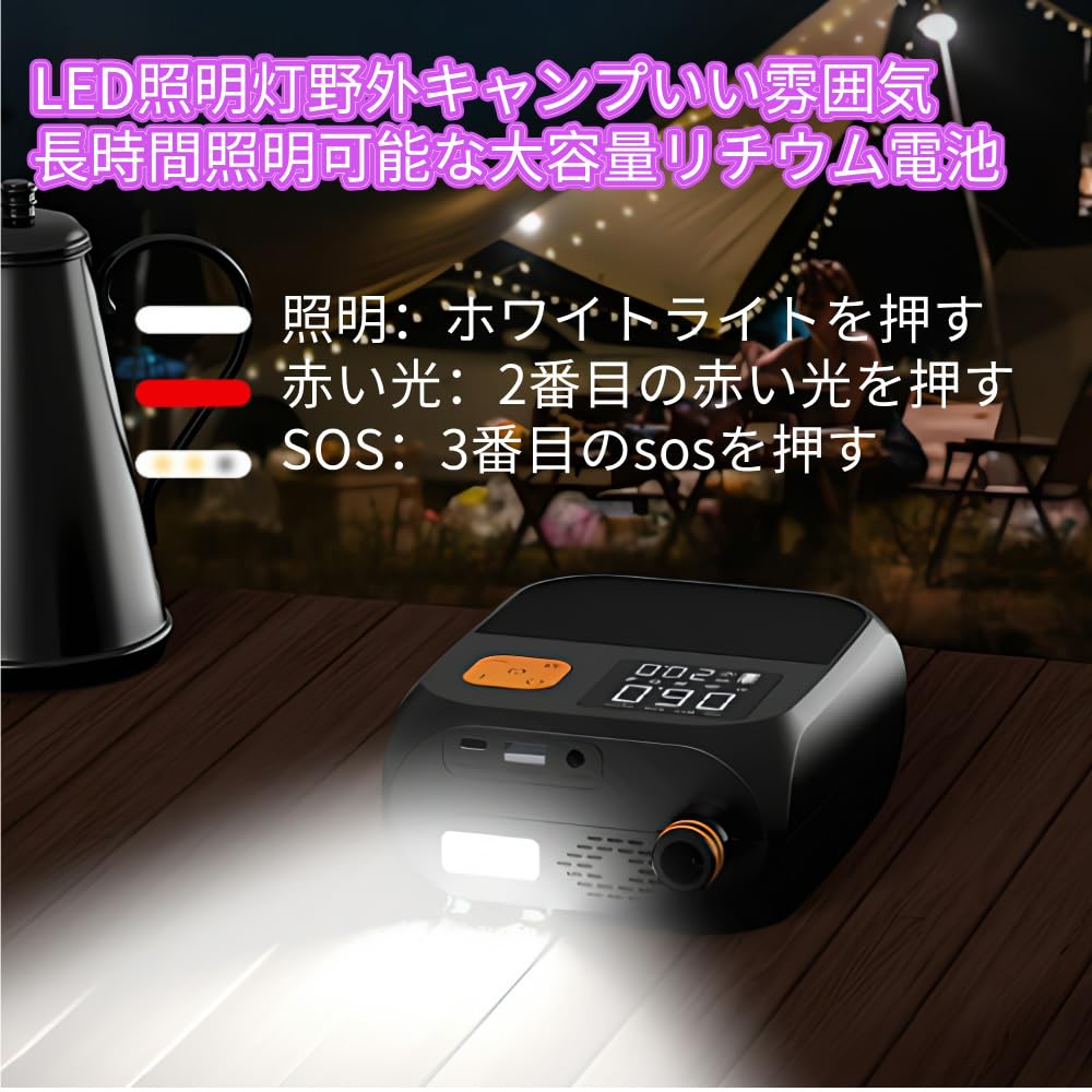 Electric Air Pump, 25 PSI, SUP, with 6 Nozzles, Auto-Shutoff Function, Overheating Protection, Built-in Light, Compatible with 12V DC Cigarette Lighte