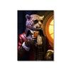 Tierkostüm Gentleman Trinkender Gorilla Löwe Hase Bier Bilder Lustige Bar Wandkunst Leinwandbild Heimdekoration