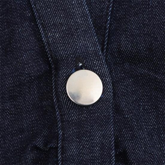 Women's Maxi Denim Dress Button Down Short Sleeve Long Jean Dress
