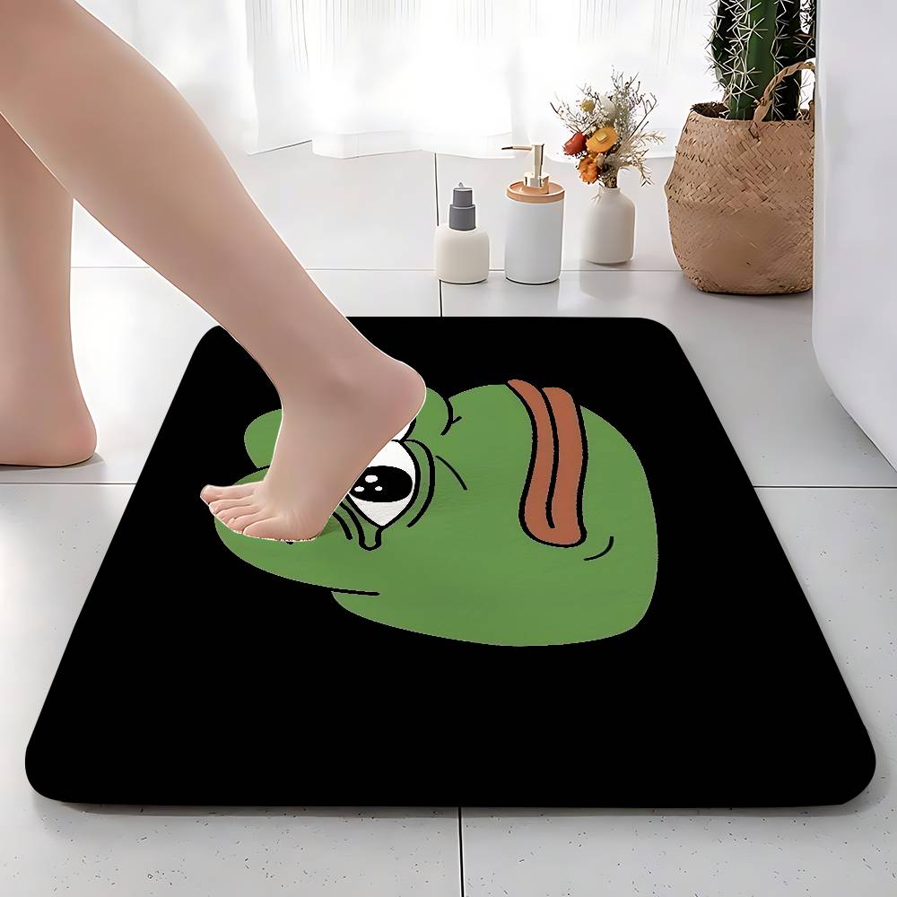 Sad P-Pepe The Frog Floor Mat Floor Mat Home Entrance Bedroom Toilet Bathroom Door Absorbent Non Slip Foot Pad