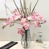 Feel Moisturizing, Single 3-head Cymbidium Flower Simulation Flower, Indoor Decoration, Bonsai Props, Fake Flower