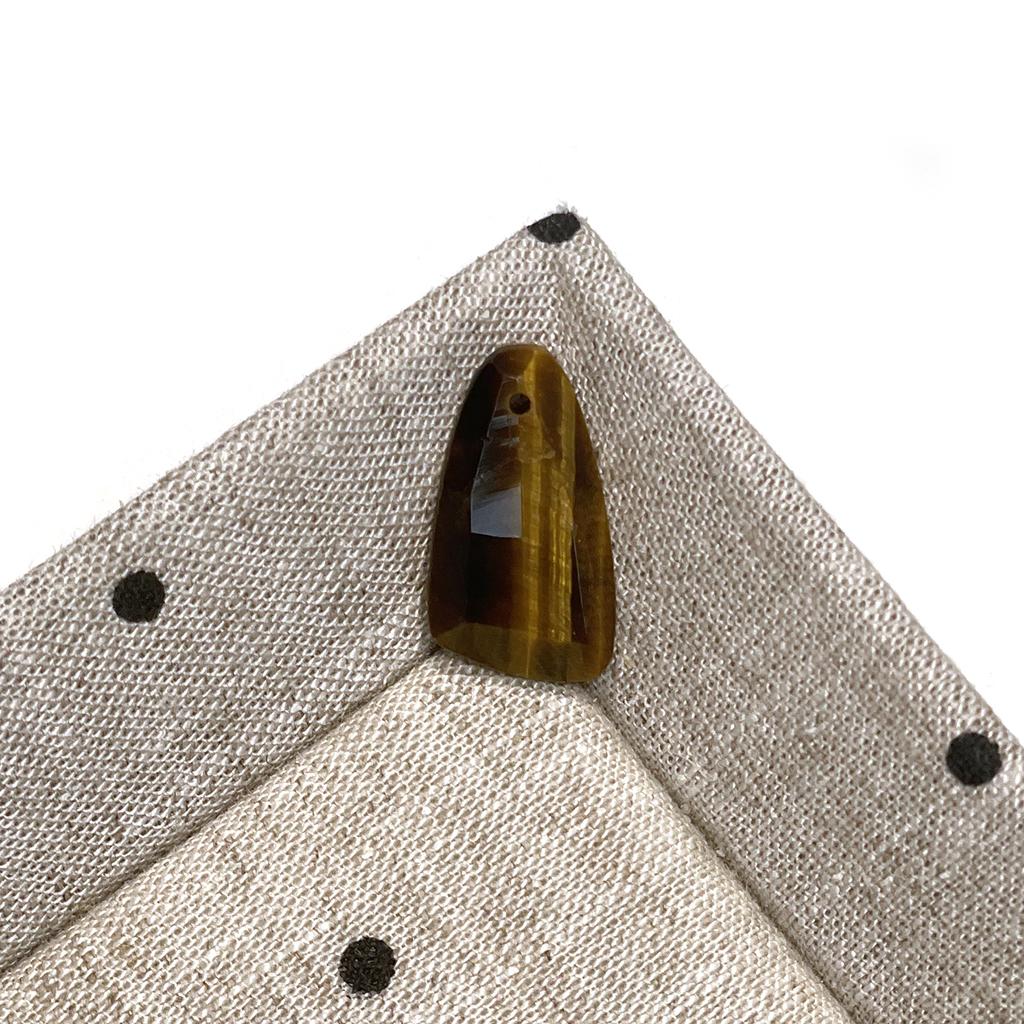 2 Pcs Reiki Healing Natural Stone Trapezoid Faceted Pendants 12x22mm, Drilled Gemstone Charms for DIY Necklace Jewelry Making Supplies