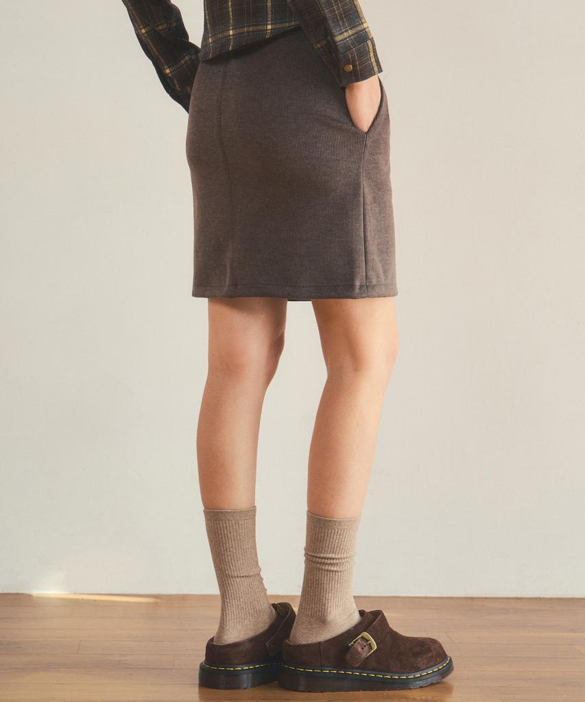 Aueonoseuteljia Classic Stripe Midi Skirt_Hazelnut