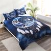3pcs Moon Wolf Printed Bedding Set Dreamcatcher National Style Guest Room Duvet Cover Set