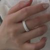 925 Silber Liebesherz Ring für Damen Mädchen Geschenk Linie Perle Koreanischer Süßer Schmuck Geburtstagsgeschenk