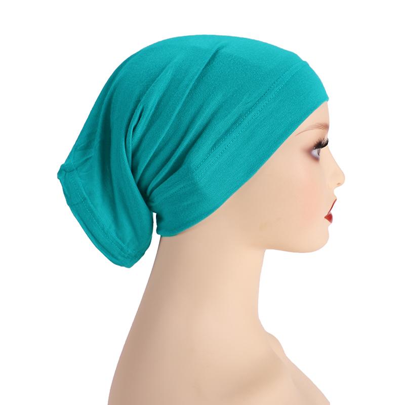 Soft Modal Inner Hijab Cap Muslim Stretch Turban Cap Islamic Underscarf Bonnet Hat Female Headband Tube Cap Turbante