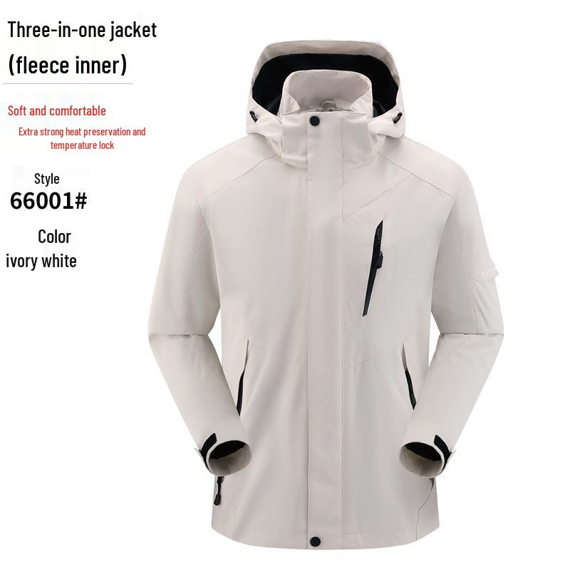 Unisex Waterproof Windproof Outdoor Ski Jacket with Fleece Liner M