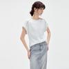 ELLE Women's Embroidered Round Neck Short Sleeve T-Shirt
