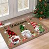 1pc Christmas Dwarf Welcome Door Mat Gingerbread Man Christmas Gift Mat That Perfect for Home and Christmas Decoration Doorways