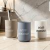 Japanese-style Minimalist Household Mouthwash Cup, Toothbrushing and Washing Cup, Good Morning Creative Toothbrush Cup, Good Morning Design,