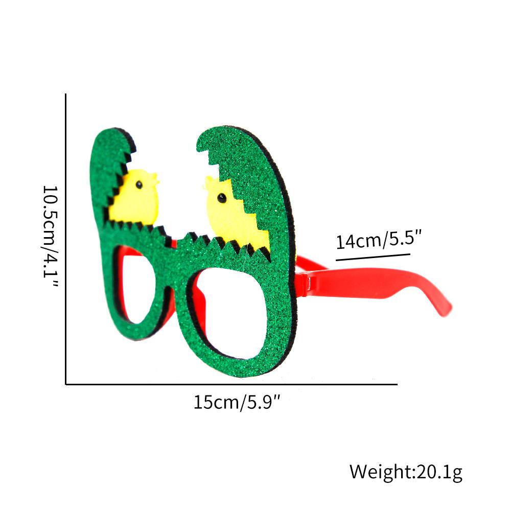 Vibrant Plastic Easter Glasses With Bunny Ears And Colorful Egg Decorations