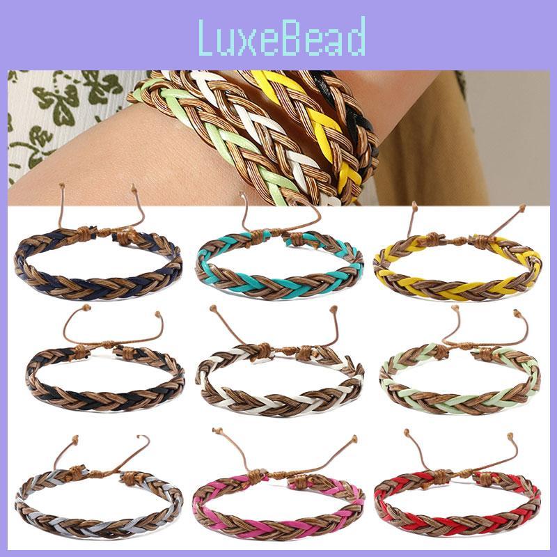 New Arrival Colorful Handcrafted Leather Woven Minimalist Literary Bracelet For Women Bohemian Style