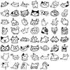 110PCS Sketched Kitten Sticker Notebook Graffiti Cases Gift Skateboard DIY Laptop Phone Graffit PVC Waterproof Luggage Stickers