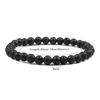 Hot Sale 2pcs/Set Couples Beaded Bracelets Tiger Eye Black Lava Natural Stone Beaded Bracelets Malachite Energy Elastic Jewelry