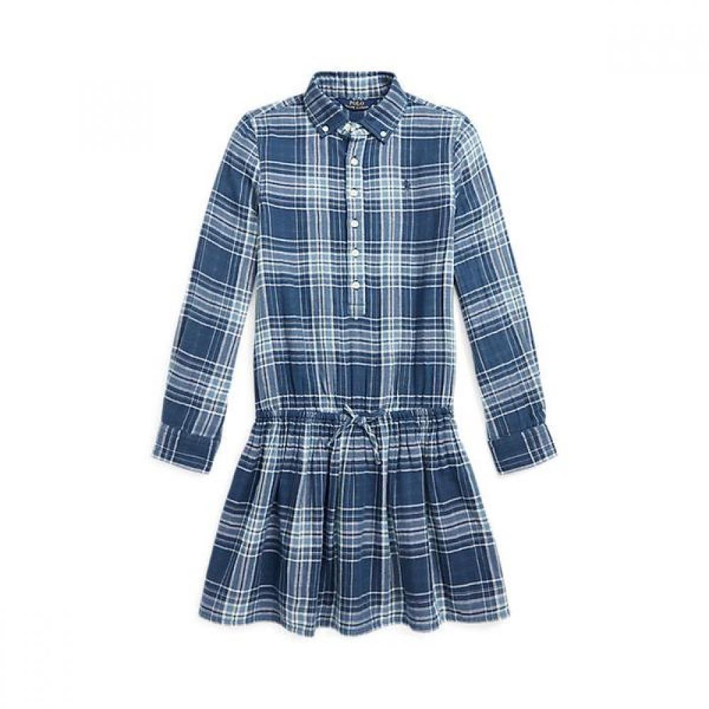 Polo Kids Girls 7 16 Plaid Double Face Cotton Shirtdress Cwpodrsg3d20529400 12
