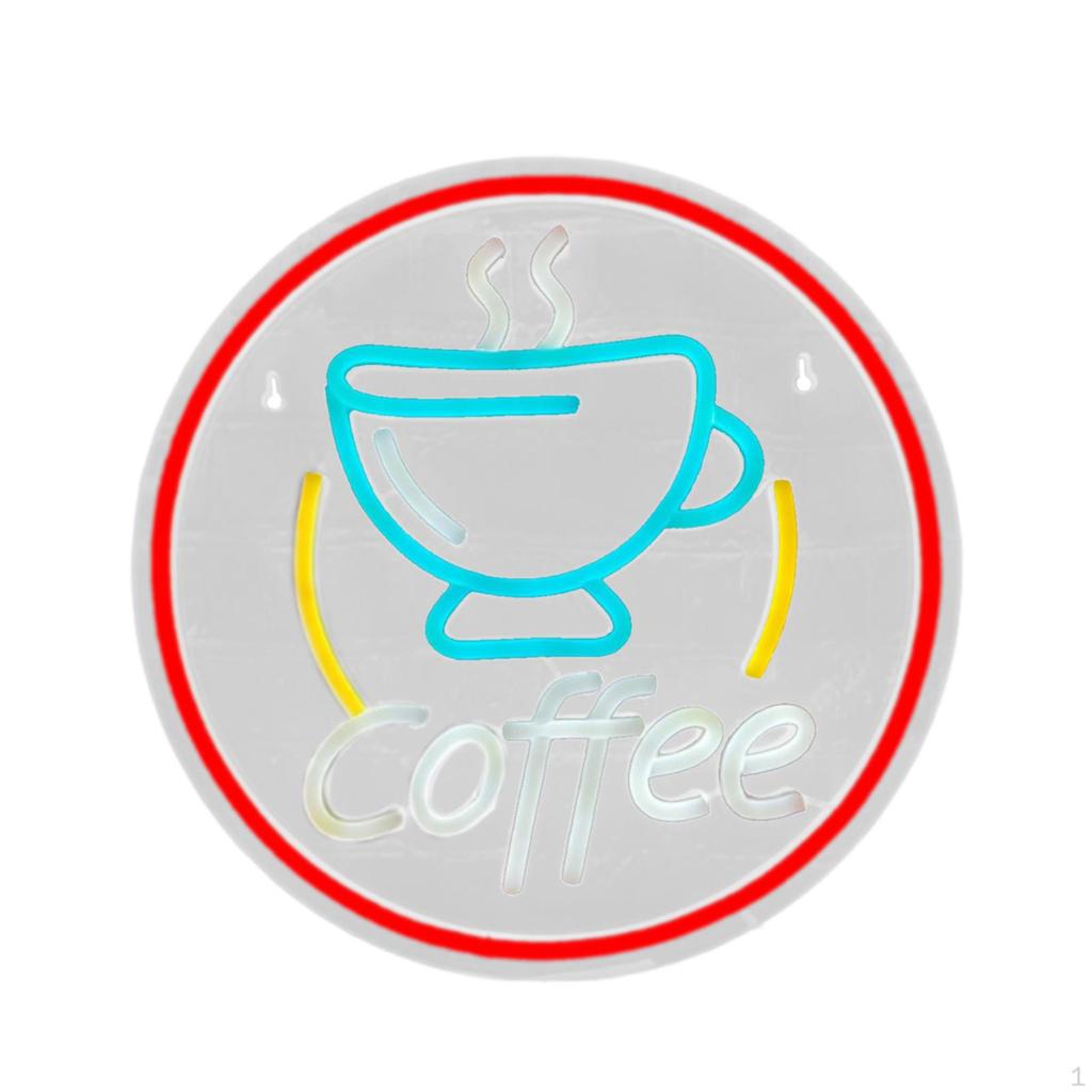 Cafe Sign with LED Lights for Coffee Shop, Modern Creative Game Lamp, Decorative Office,