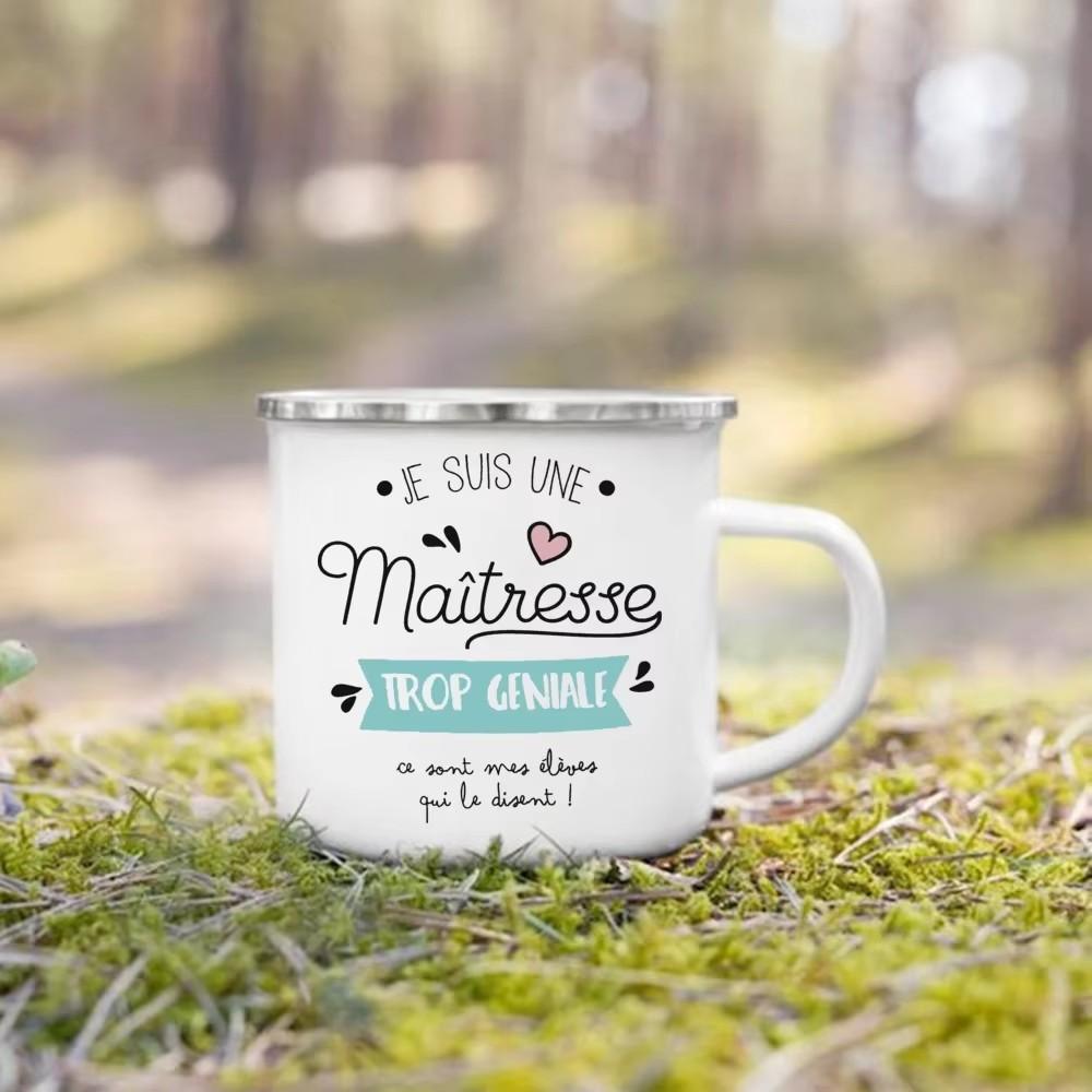 Thank You Teacher Print Mugs Creative Coffee Cups Drinks Water Milk Cup Enamel Mug School Handle Drinkware Gifts for Teacher