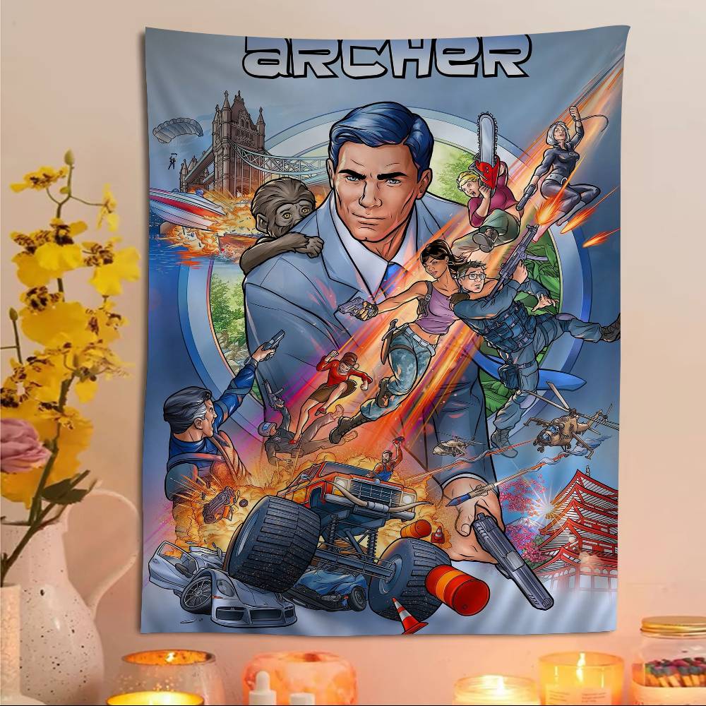 TV A-Archer Chart Tapestry For Living Room Home Dorm Decor Art Home Decor