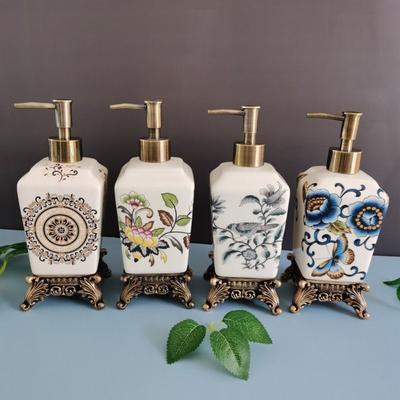 Vintage Keramik Seifenspender Keramik Shampoo Flaschen Nachfüllbare Lotion Pumpflasche Küche