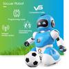 2Pcs/Set Cartoon Electric Remote Control Music Dancing Soccer Battle Robot Toy