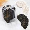 100pcs Leaf Shaped Cards For You Tags Golden Font DIY Crafts Kraft Paper Tags Hanging Decoration Gift Lable Valentine's Day