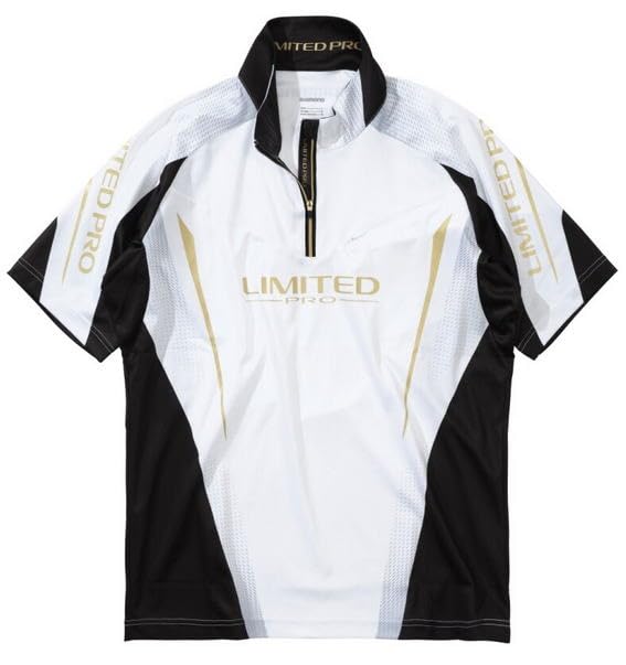 

SHIMANO Limited Pro Short Sleeve Limited Size M Half-Zip Shirt, [SH-125Y] White,
