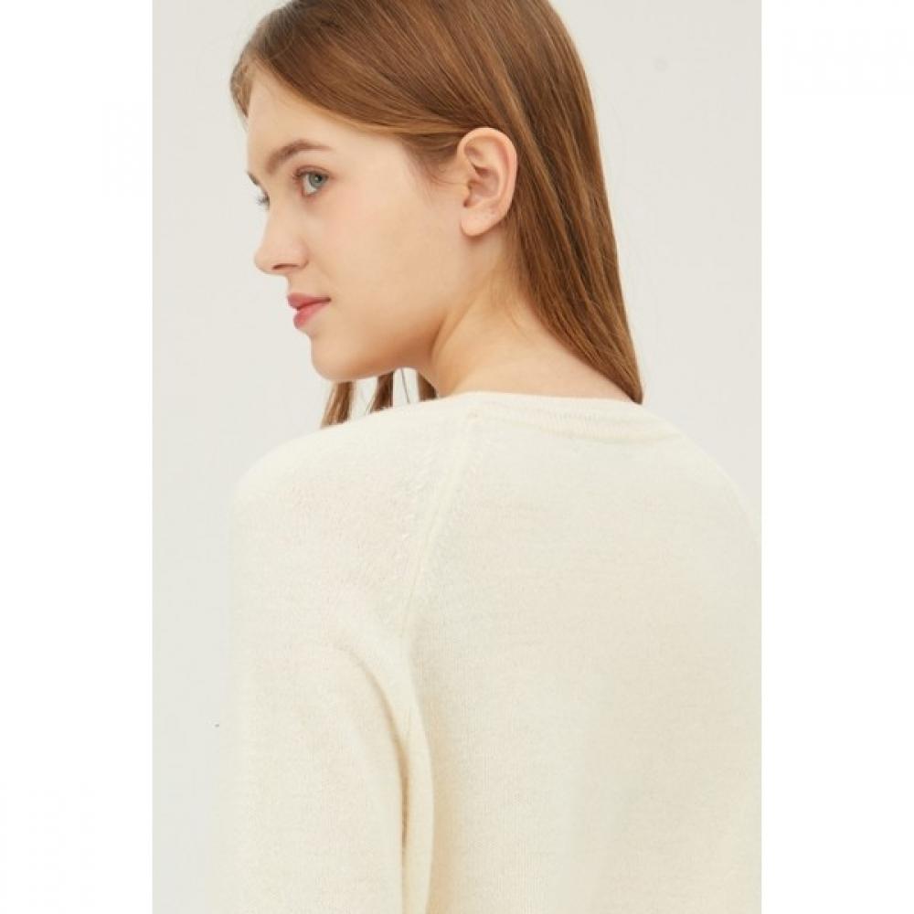 Benetton Tweed Patch Embroidery Knit Bakp79361 Iv