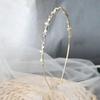 Pearl Rhinestone Hair Hoop Shining Elegant Flower Leaf Women Hair Comb Wedding Bridal Hairpin Crown Hair Styling Accessories