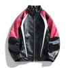Jaqueta de couro PU casual americana para homens, nova jaqueta de motocicleta com gola alta para primavera e outono, jaqueta bonita e moderna para homens