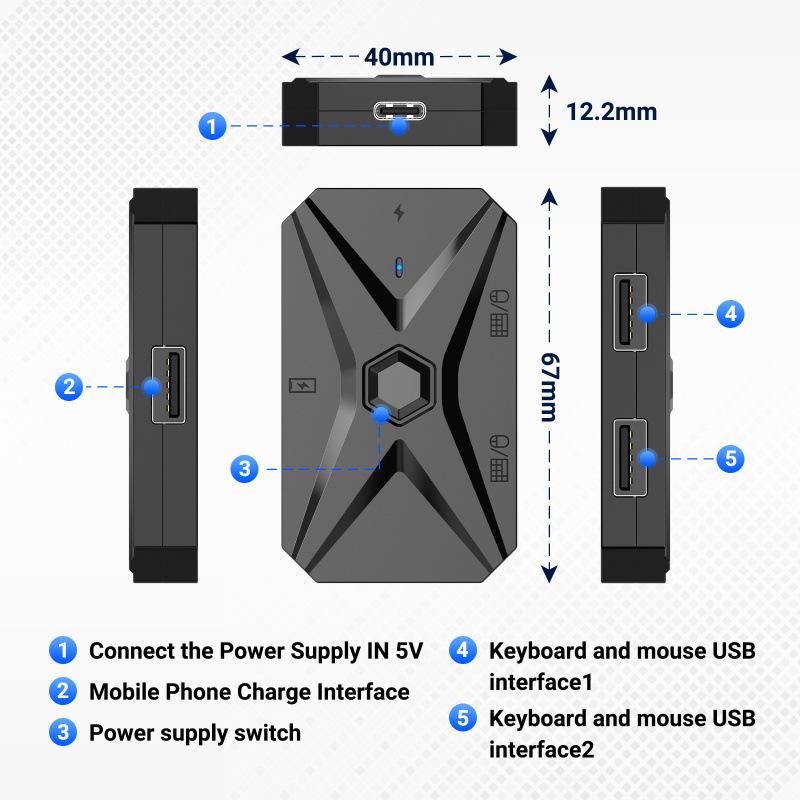 Gaming Mobile Keyboard & Mouse Adapter for PUBG