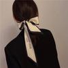 Foulard di Seta Fascia per Capelli Nastro Lungo Fiocco Stampa Coreana Lettera Foulard per Capelli Donna Porta Coda di Cavallo Accessori per Capelli
