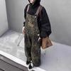Damen Leopard Jumpsuits Y2k Kleidung Streetwear Weitbeinige Baggy Jumpsuits Mehrere Taschen Locker Cargo Overalls Rompers
