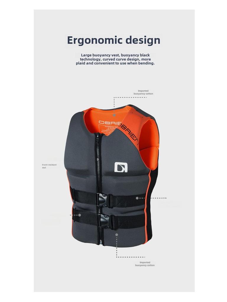 Adult Professional Buoyancy Vest for Swimming, Water Skiing, Fishing, and Surfing - Unisex Safety and Anti-Collision.