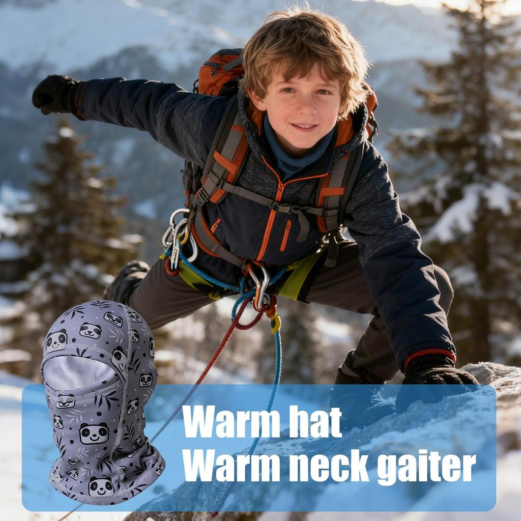 Children Neck Gaiter Elastic Breathable Soft Warmer Kids Ski Cover For Boy Girl Children Skiing Riding Bike Climbing Sport