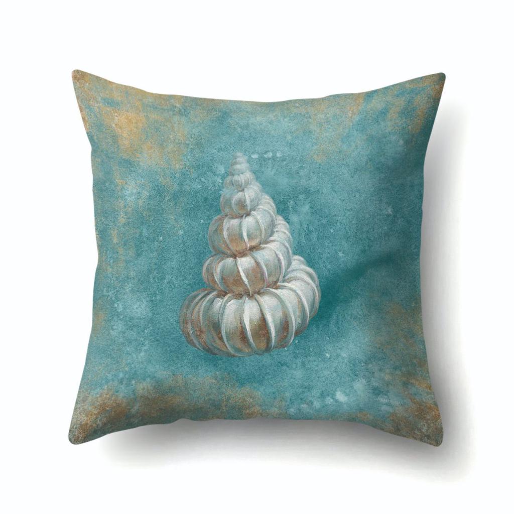Vintage Marine Cushion Cover Peach Skin Pillowcase Sofa Cushion Pillowcase Suitable for Living Room Car Pillowcase