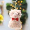 Fluffy Plush Alpaca Keychain with Vibrant Colorful Bells Cute Charm for Backpack Car Key Pendant