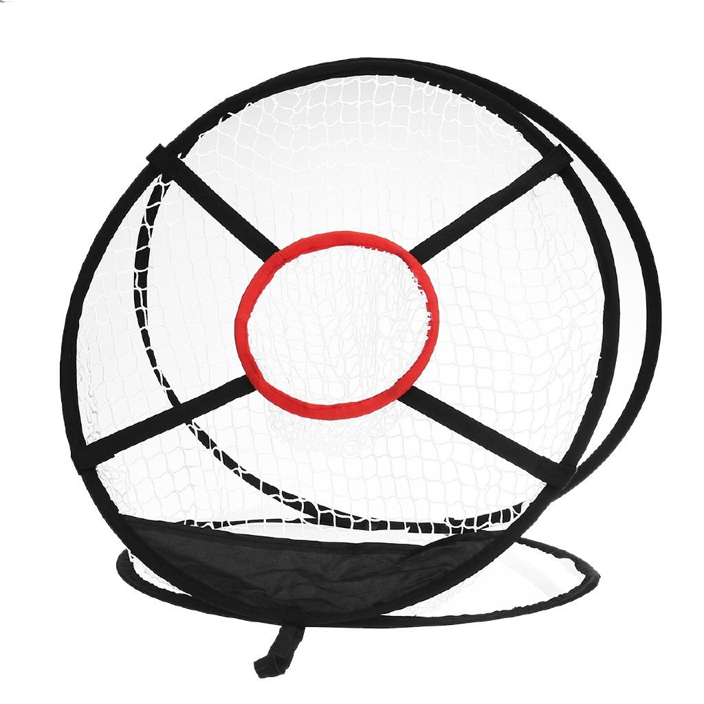 Black + White 24'' Golf Chipping Practice Net Pitching Practice Net Practice Collapsible Target Net Golf Training Aids Tool