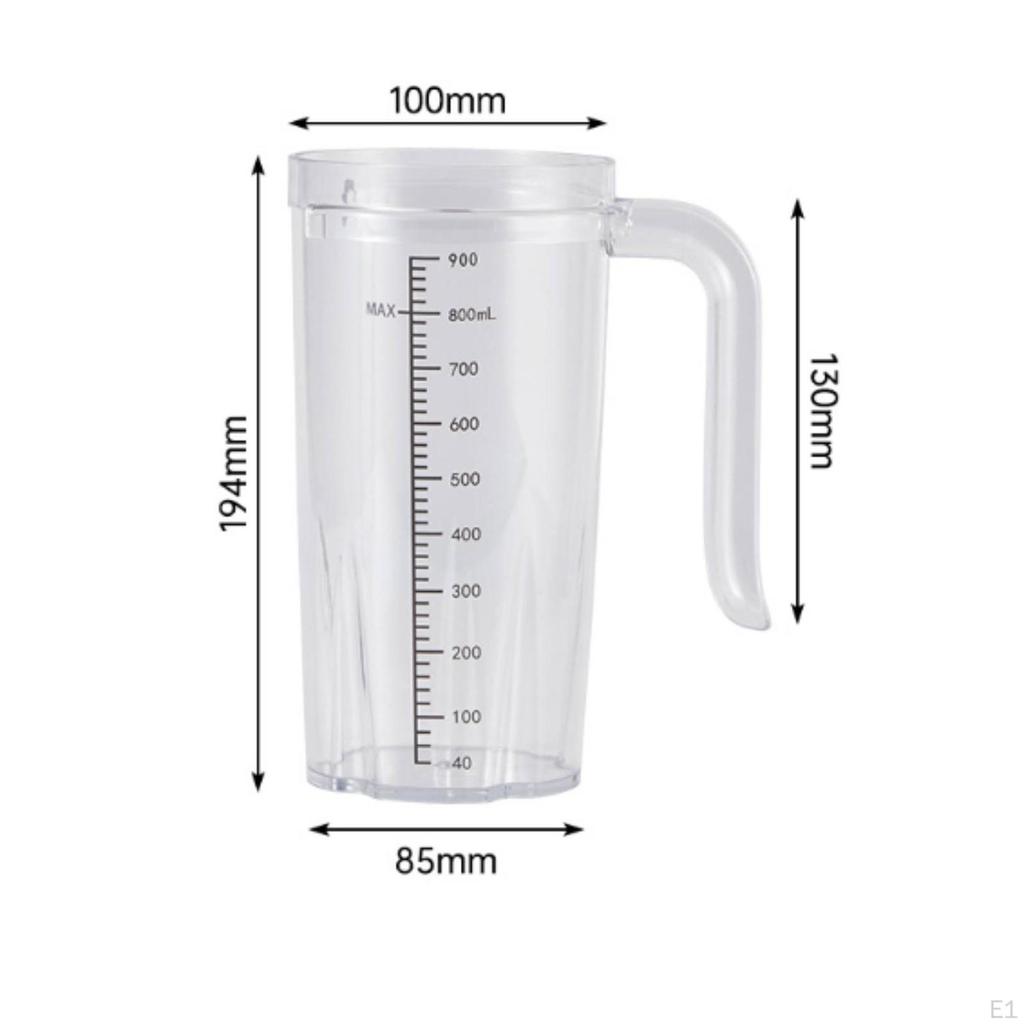 Mixing Cup with Handle | For Immersion Blender, Easy To Pour, Measuring Handle, Kitchen
