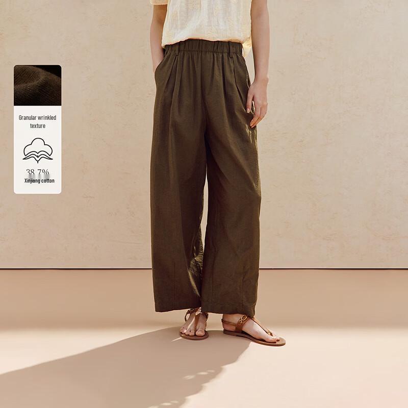 INMAN Women s Casual Cotton Blend Loose Wide-Leg Pants XL