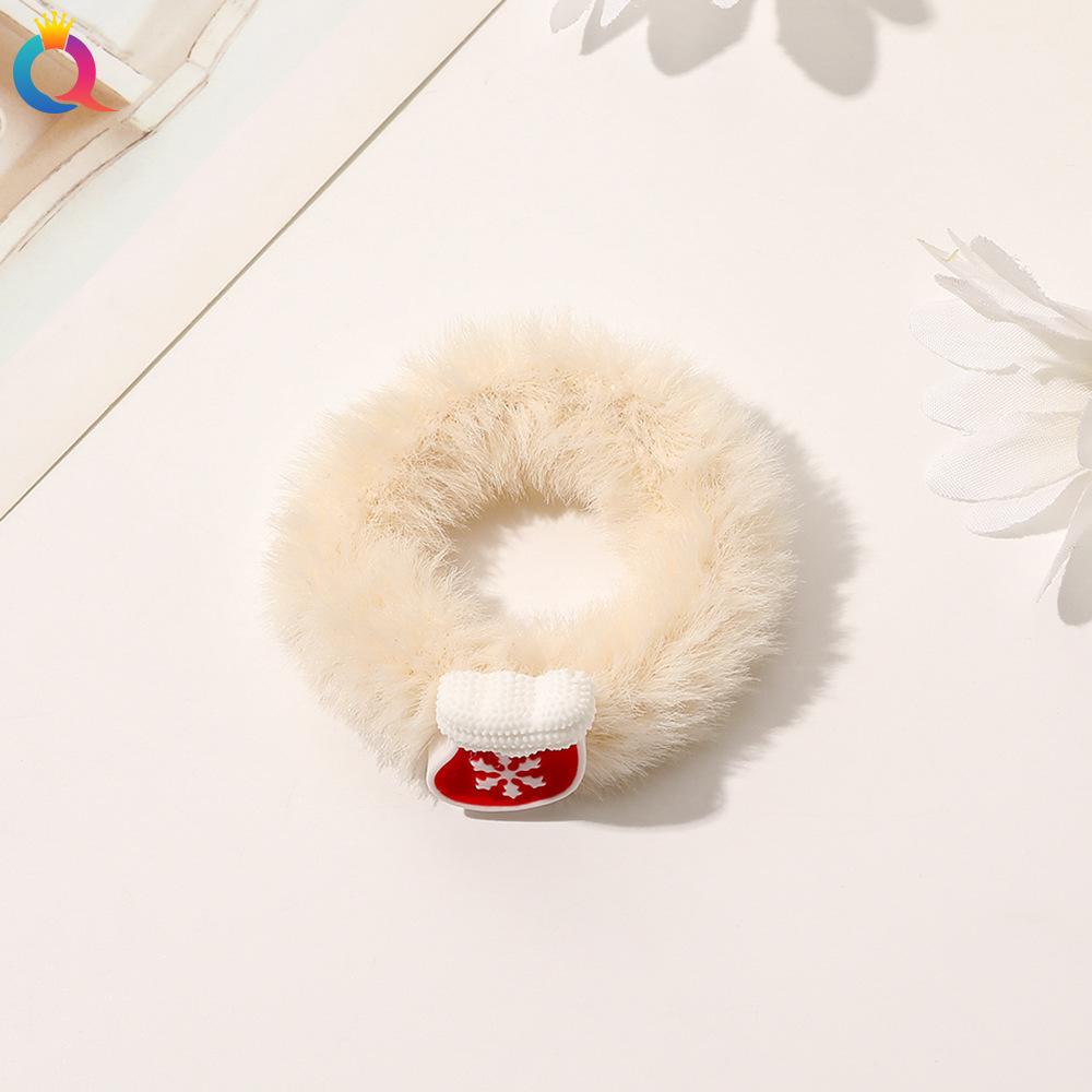 1 Pcs Christmas Headdress Plush Large Intestine Headband with High-end Feeling, Tied Hair Headband